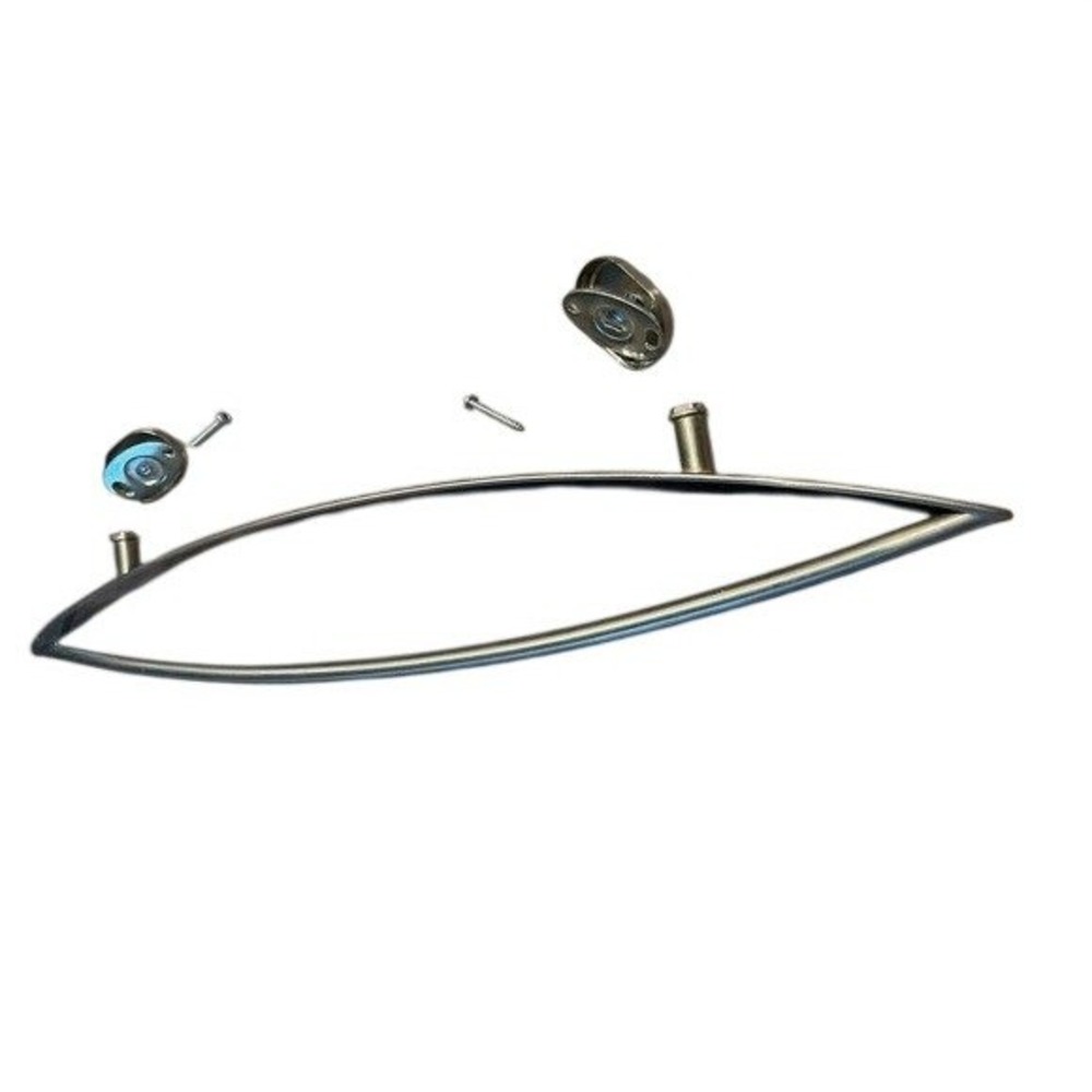 Unbranded Towel Bar Home 18in Silver Excellent Curved Leaf Wall Mount Hardware